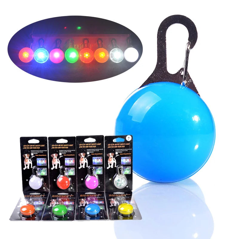 GlowPaw™ LED Pet Tag – USB Rechargeable Light for Dogs & Cats | Night Safety Collar Pendant with Flash & Steady Modes